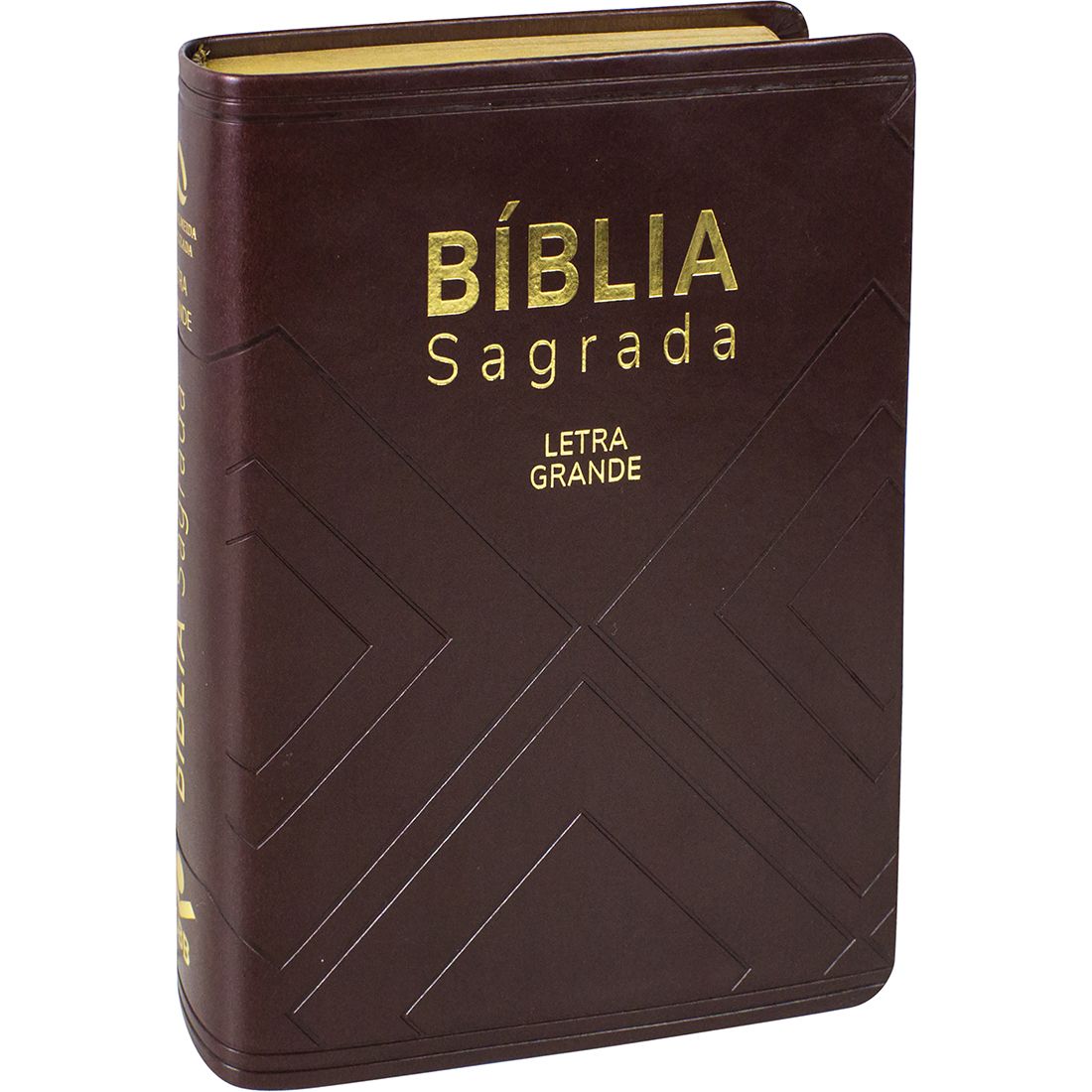 BIBLIA SAGRADA LETRA GRANDE NAA MARROM 11,5X16,5 CM