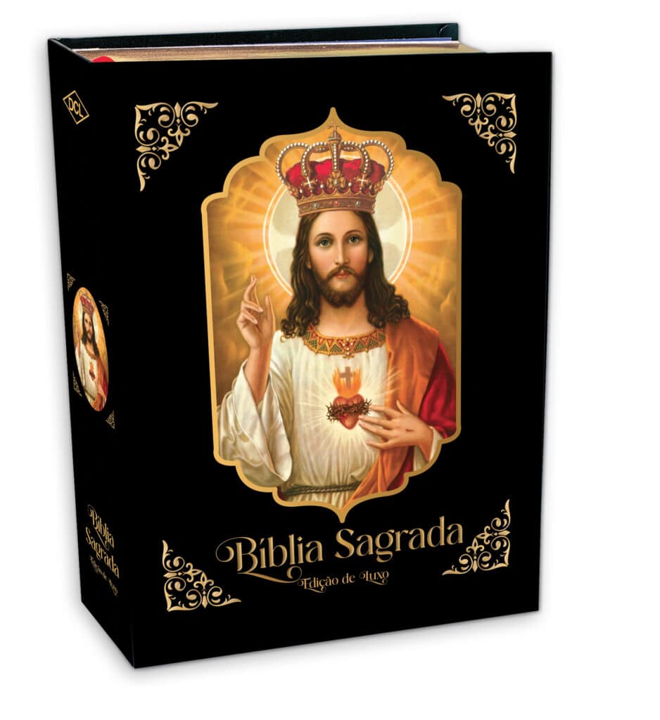 Bíblia Sagrada Católica Grande Edição Luxuosa Preto Kit- DCL