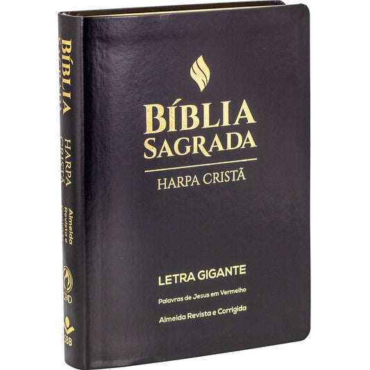 BIBLIA SAGRADA COM HARPA CRISTÃ ARC 17X23,5 CM PRETA