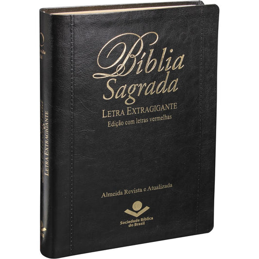 BIBLIA SAGRADA LETRA EXTRA GIGANTE RA 17X23,5  CM PRETA