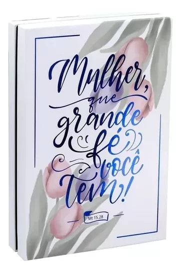 BIBLIA DA MULHER LETRA GRANDE BRANCA ARC 17/X25 CM
